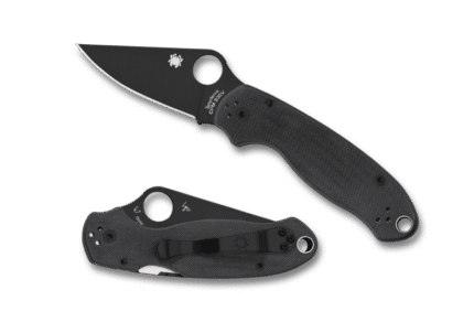 Spyderco Para 3 G10 BL on BLK