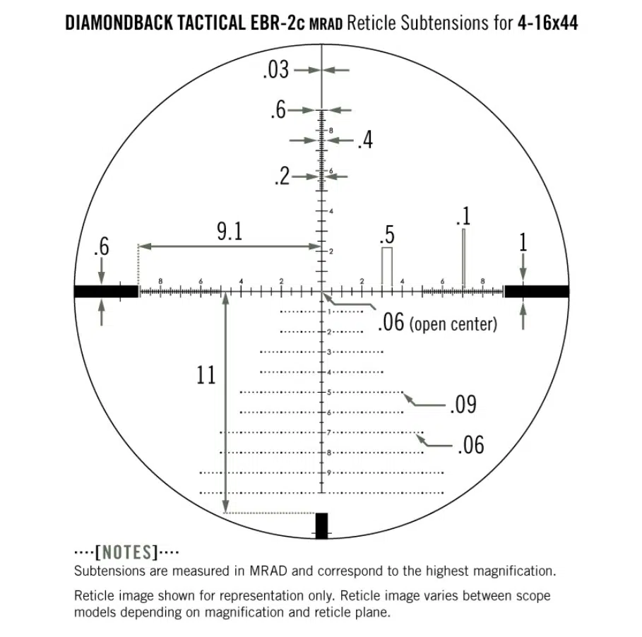 Vortex Diamondback Tactical Riflescope (4-16x44 FFP, 6-24X50 FFP)