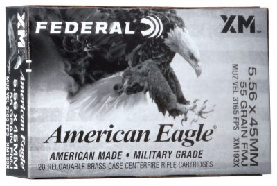 Federal AE XM193 5.56mm 55gr FMJ BT