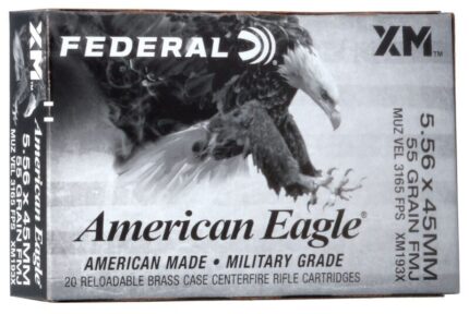 Federal AE XM193 5.56mm 55gr FMJ BT