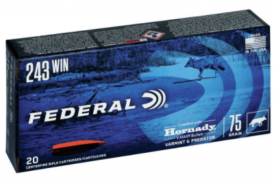 Federal Hornady V-Max 243 WIN 75gr