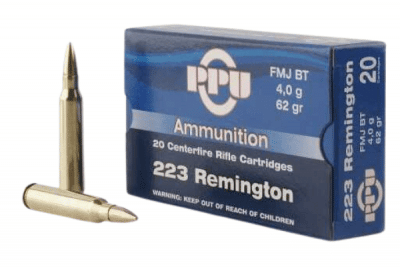 PPU Rifle Ammo 223 Rem 62gr