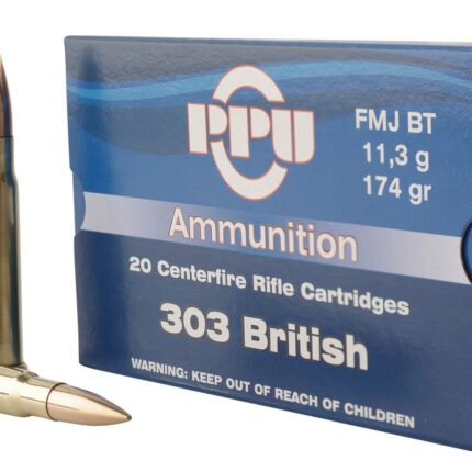 PPU Rifle Ammo 303 British FMJ 174gr
