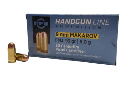 PPU Pistol Ammo 9mm Makarov FMJ 93gr — Victory Ridge Sports