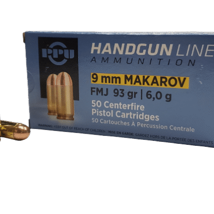 PPU Pistol Ammo 9mm Makarov FMJ 93gr