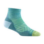 Darn Tough Run 1/4 Ultra Lightweight Aqua Womens