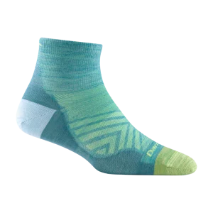 Darn Tough Run 1/4 Ultra Lightweight Aqua Womens