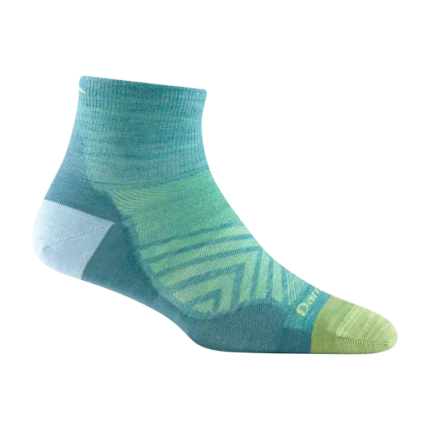 Darn Tough Run 1/4 Ultra Lightweight Aqua Womens