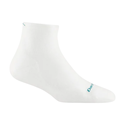 Darn Tough Run 1/4 Ultra Lightweight White Womens
