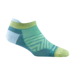 Darn Tough Run No Show Tab Aqua Womens
