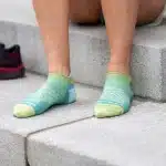 Darn Tough Run No Show Tab Aqua Womens