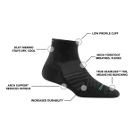 Darn Tough Run 1/4 Ultra Lightweight Black Womens