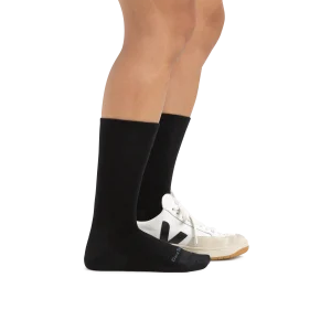 Darn Tough Solid Basic Crew Black Womens
