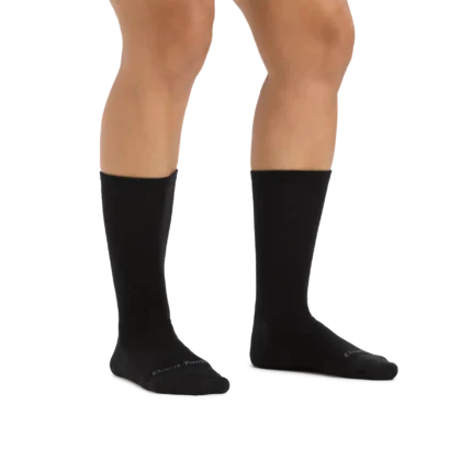 Darn Tough Solid Basic Crew Black Womens