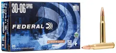 Federal Power-Shok 30-06 Sprg 150gr Copper