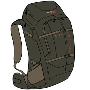 Sitka Mountain 2700 Pack Deep Lichen OSFA