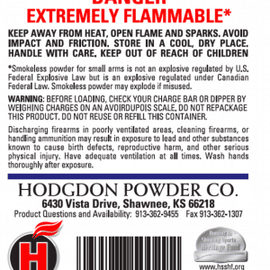 Hodgdon H335 Smokeless Rifle Powder 1LB Can