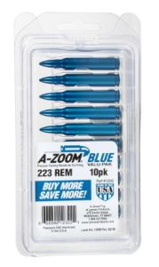 A-Zoom Rifle Metal Snap Cap 223 Rem Blue 10 pack