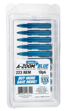 A-Zoom Rifle Metal Snap Cap 223 Rem Blue 10 pack