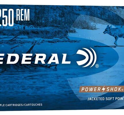 Federal Power-Shok 22-250 Rem 55gr SP