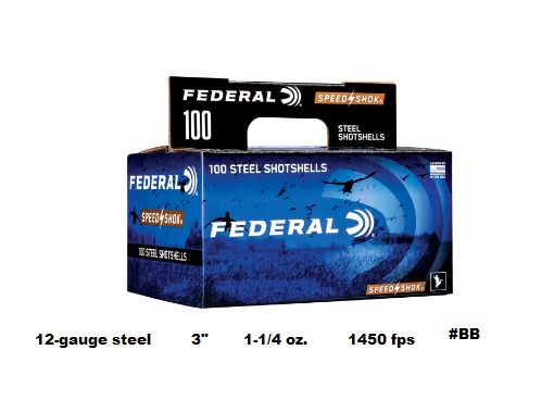 FED-1421002 Speed Shok 3in NoBB shot Federal Speed Shok 12ga 3in No BB 100 pack