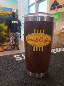 Guns and Coffee Sticker VRS Brand