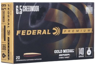 Federal Gold Medal Match 6.5 CM 140gr Berger
