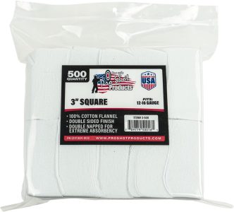 ProShot 12-16 Gauge 3" Square Cleaning Patches