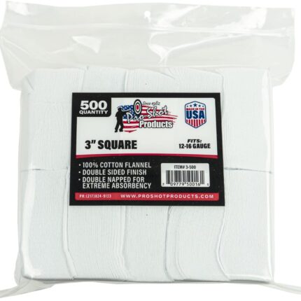 ProShot 12-16 Gauge 3" Square Cleaning Patches