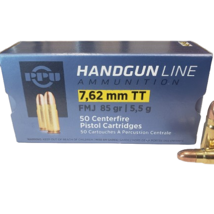 PPU Pistol Ammo 7.62 Tokarev FMJ 85gr