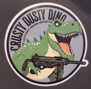 Crusty Dusty Dino Sticker VRS Brand