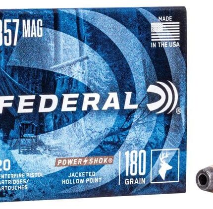 Federal Power-Shok 357 Mag 180gr JHP