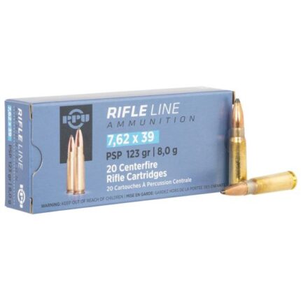 PPU Rifle Ammo 7.62x39 123gr PSP
