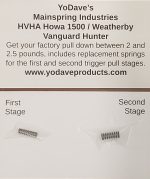 YoDave Weatherby/Howa 2 Stage Trigger Hunter Spring Set - Image 2