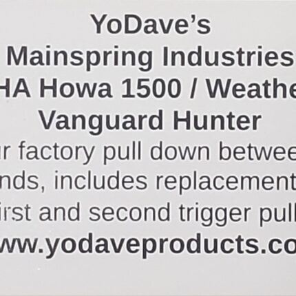 YoDave Weatherby/Howa 2 Stage Trigger Hunter Spring Set
