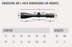 Vortex Crossfire HD 1-4x24 Illuminated 2A BDC MOA - Image 4