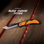Outdoor Edge Razor EDC Lite Orange Folding Replaceable Blade Carry Knife 3in 4 Blades - Image 2
