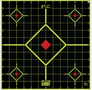 Pro-Shot 12x12in Green Reactive Sight In Peel n Stick Target 5 Pack