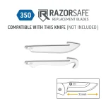 Outdoor Edge Razor EDC Lite Gray Folding Replaceable Blade Carry Knife 3.5in 6 Blades - Image 4