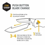 Outdoor Edge Razor EDC Lite Gray Folding Replaceable Blade Carry Knife 3.5in 6 Blades - Image 3