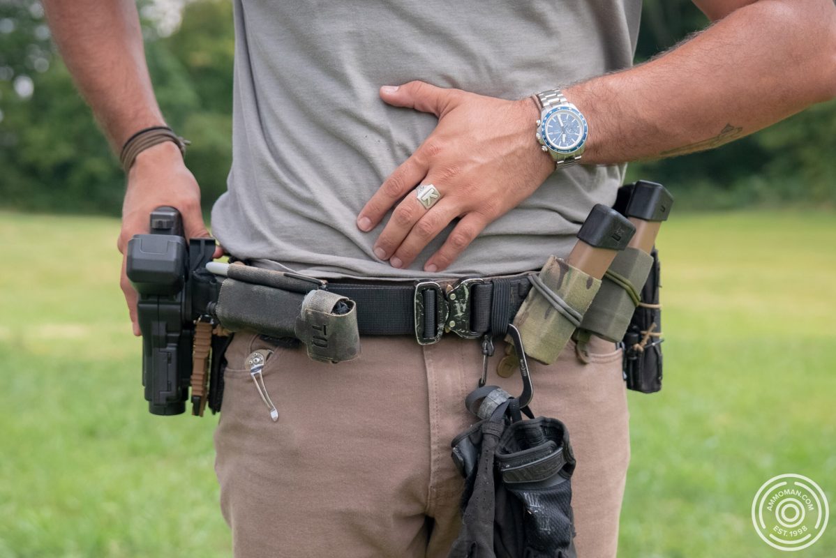 competition shooting belt setup