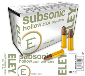 Eley Subsonic Hollow 22LR 38gr HP — Victory Ridge Sports