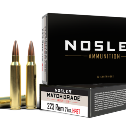 Nosler Match Grade 223 Rem 77gr HPBT Custom Competition 20rd Box