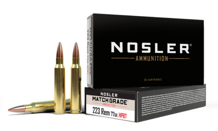 NOSLER-60011 01 Nosler Match Grade 223 Rem 77gr HPBT Custom Competition 20rd Box