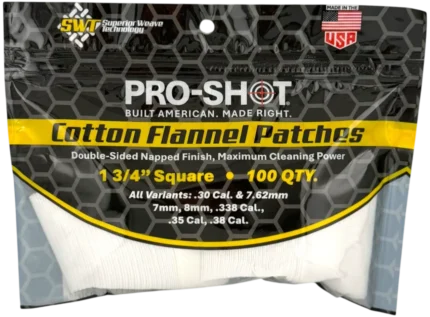 Pro-Shot 1-3/4in Square Patches 270-38cal 100pk