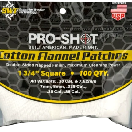 Pro-Shot 1-3/4in Square Patches 270-38cal 100pk