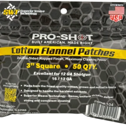 Pro-Shot 3in Square Patches 12-16ga 50pk